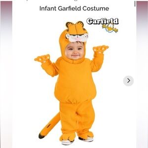 Infant baby Garfield Halloween costume full piece set. NEW!! 9-12 months